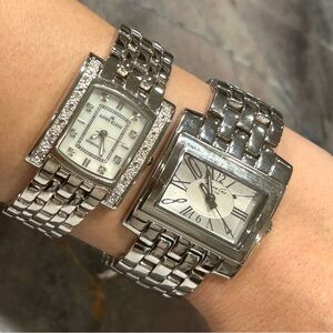 NWT Kenneth Cole and Anne Klein Silver Watches with Crystal Details Set of 2!